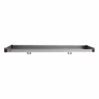 Steel shelf designed for wall-mount track systems. Includes hardware for installation. Suitable for organizing tools, supplies, and other items in garages, workshops, and utility areas