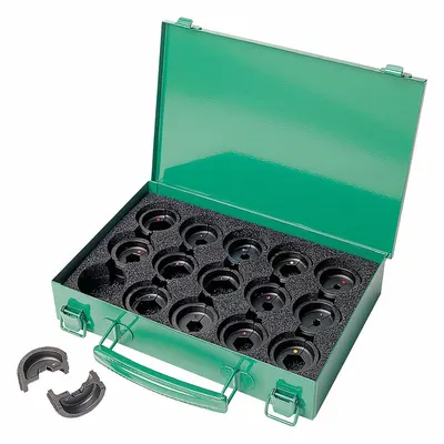 GREENLEE KD06AL Aluminum Crimping Die Set, 12 Sizes, 8 AWG to 340 kcmil - Greenlee Replacement Crimping Dies