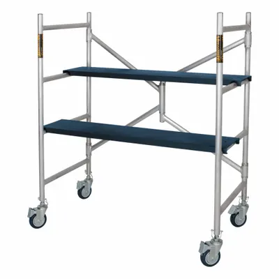 METALTECH Scaffold: Aluminum, 9.5 in to 4 ft, 42.3 in x 22.3 in - Foldable Scaffolds