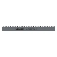 Carbon steel band saw blade for cutting aluminum, carbon steel, soft metals, and wood. Duratec SFB construction with 10 ft length. Suitable for general-purpose cutting in metalworking and woodworking applications.