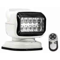 This GOLIGHT GT Series spotlight is a white, LED spot light with a handheld remote controller. It features a removable magnetic base for temporary vehicle mounting and is powered via a standard lighter plug. Suitable for portable, remote-controlled illumination in fleet and vehicle maintenance applications