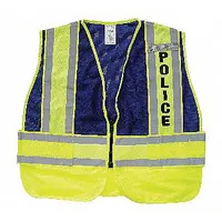 APPROVED VENDOR Pro Police Safety Vest: Safety Vest ANSI Class Class 2, Blue/Green, Polyester (MPN 8051BZ-2X-4X)