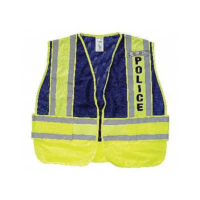 OEM Police Safety Vest, Blue/Green, Polyester, MPN 8051BZ-2X-4X