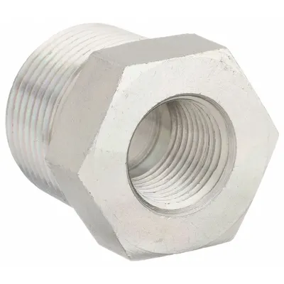 AEROQUIP Hydraulic Hose Adapter: 3/4 in x 3/8 in Fitting Size, Male x Female, NPTF x NPTF - NPTF-to-NPTF Steel Hydraulic Hose Adapters