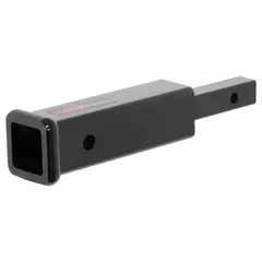 This hitch receiver tube adapter is designed for towing applications, allowing connection between different hitch receiver sizes. With a 2-inch overall width and 10-inch length, it serves as a straightforward adapter for trailer hitches in fleet and vehicle maintenance settings.