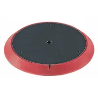 This 5 in outside diameter backing pad features a hook-and-loop surface for attaching polishing pads. It is designed for use with polishers in vehicle polishing and surface finishing applications. The black pad provides a secure mounting interface for consistent results on painted surfaces