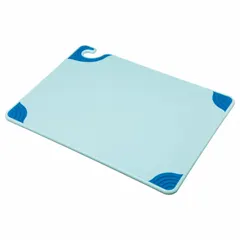 Blue co-polymer cutting board measuring 15 inches wide by 20 inches long. NSF Certified for sanitation compliance. Suitable for food preparation tasks in commercial kitchens and food service operations.