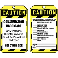 Safety Tags: #7 Tag Size, Yellow, Single Part Tag, Fastener Not Included, 25 Tags, English, 25 PK (MPN TAB103PTP)