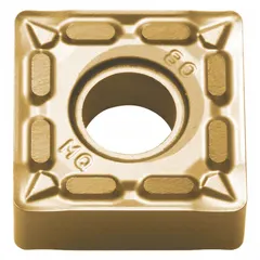 Square (S) indexable turning insert made of CVD carbide. Used for general-purpose turning, facing, and profiling of steel and cast iron in medium to heavy-duty machining operations.