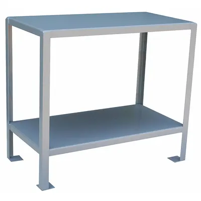 JAMCO Work Table: Fixed Ht, Steel, 36 in x 18 in, 2,000 lb Overall Load Capacity - Steel-Top Worktables