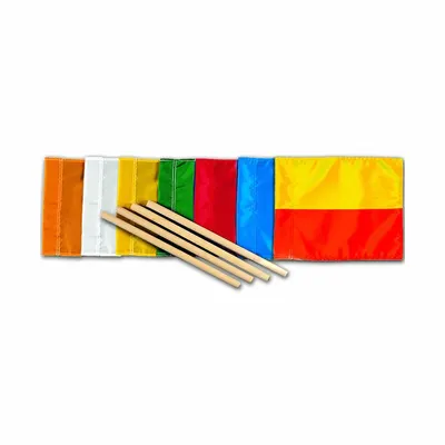ALDON 4015-12 Handheld Warning Flag, Blue Nylon, 12 1/2 in x 15 in - Railroad Safety Flags