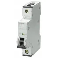 This 1-pole supplementary protector features a C-curve trip characteristic rated at 80 A. It is designed for DIN rail mounting and provides overcurrent protection for branch circuits and equipment in industrial control panels, HVAC systems, and lighting applications. The unit has a maximum interrupting rating of 10kA at 230/400V AC and a DC voltage rating of 72V DC. Terminal connections are made via screw clamps