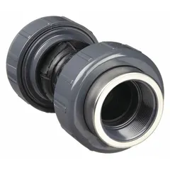 This slip-socket expansion joint is designed to absorb thermal expansion and vibration in chemical piping systems. It features a 2 in pipe size, 7.38 in overall length, and an EPDM bulb. Rated for a maximum operating pressure of 150 psi, it accommodates corrosive fluids in industrial applications.