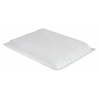 Rectangular panel cabin air filter with paper media. Overall length 7 inches. Designed for use in Kubota buses to filter airborne particles entering the vehicle cabin