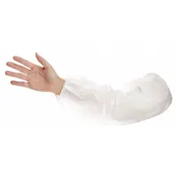 These sleeves are designed for protection against non-hazardous dry particulates in industrial environments. Made of white 1 mil thick polypropylene with a serged seam, they provide arm coverage during handling of powders, dust, or light debris. Supplied in a 200-pack