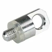 Weigh-below hook for suspending loads from a scale. Overall length 1 in, width 1/4 in. Compatible with TC Series (107233, 107234, 107235) and TP Series (107246, 107247, 107248) components. Used in material handling for accurate weight measurement
