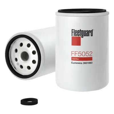 FLEETGUARD FF5052 Spin-On Diesel Fuel Filter, 3 11/16 in Outside Dia - Spin-On Fuel Filters