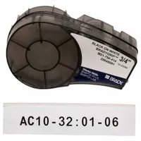Tag Label: 10 ft, Polyester, Black on White (MPN M21-750-414)