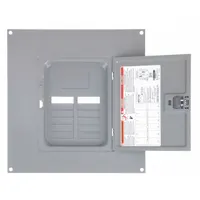 Non-vented door cover for Square D QO load center enclosure model QO112M100P. Rated 100 A with 12 spaces, NEMA 1 indoor use. Surface mount style includes door for access to breakers and wiring