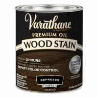 This interior oil-based wood stain provides a semi-transparent Espresso color with a satin sheen. Formulated for use on wood surfaces such as furniture, trim, and cabinetry. Supplied in a 1-quart container