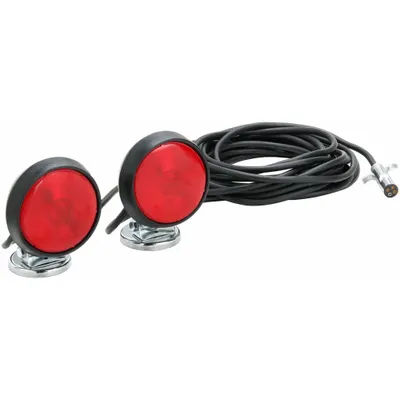 GROTE Trailer Lighting Kit: Incandescent, Trailer Light, Red, Round, 4 in Overall Dia - Trailer Light Kits