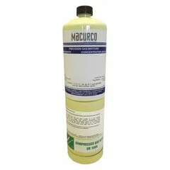 Calibration gas mixture of propane at 10% lower explosive limit (LEL) in a background of air. Includes a Certificate of Analysis for traceable verification. Designed for use with MACURCO fixed gas detector model GD-6 to verify and adjust sensor accuracy.