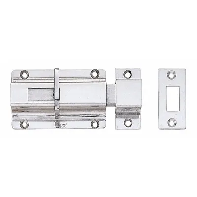 SUGATSUNE KR-75 Slide Bolt Door Bolt, 1 7/8 in Ht, 3 15/16 in Wd, 1 3/16 in Lg - Door Bolts