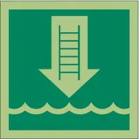 IMO (International Maritime Organization) Safety Sign: Vinyl, Adhesive Sign Mounting, 0.011 in Thick