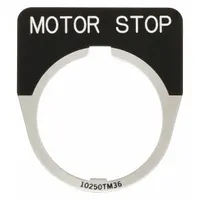 Legend Plate: 30 mm Panel Mounting Size, Half-Round, 1 5/8 in Overall Wd, For Series 10250T (MPN 10250TM82)