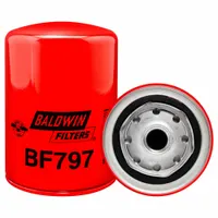 BALDWIN FILTERS Fuel Filter: Spin-On, 3 11/16 in Outside Dia, 3/4"-16 Thread Size, Cellulose, BF797