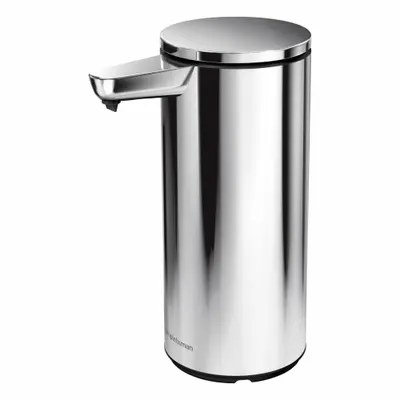 SIMPLEHUMAN Toiletry Dispenser: 6 3/8 in Ht, 2 3/4 in Wd, 4 3/8 in Dp - Wall-Mount Dispensers
