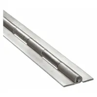 This full surface-mount piano hinge is made of aluminum, with a leaf height of 48 inches and a leaf width of 1 inch. It provides continuous support for cabinet doors, panels, and enclosures in industrial and commercial settings