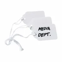 Key Tag: 1,000 Key Tags, Rectangle, White, 1 3/4 in Overall Ht, 2 3/4 in Overall Wd, 1,000 PK (MPN 12201)
