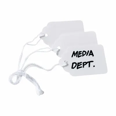 AVERY Key Tag: 1,000 Key Tags, Rectangle, White, 1 3/4 in Overall Ht, 2 3/4 in Overall Wd - Unlabeled Key Tags