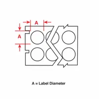 Wraparound Label: 1/2 in x 1/2 in, Nylon, Black on White, For 0.75 in to 1.45 in Wire Dia (MPN THT-144-499-3)