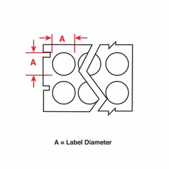 Nylon wraparound label, black on white, measuring 1/2 in x 1/2 in. Designed for wire diameters from 0.75 in to 1.45 in. Compatible with IP Series printers and requires IP-R4307 ribbon. Used for permanent identification of wires and cables in industrial settings.