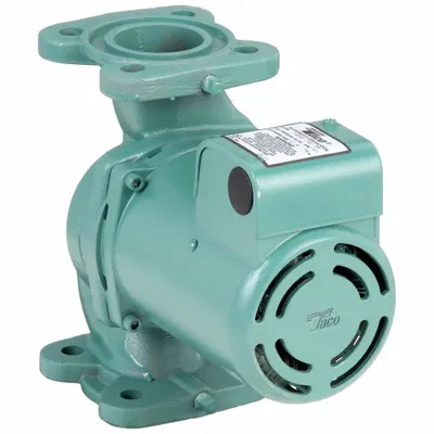 TACO Hydronic Circulating Pump: 1/2 hp HP, 115V AC, Cast Iron, 1, 90 gpm, 23 ft Max. Head - General-Purpose Inline Circulator Pumps