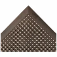 Entrance Mat: Smooth Top Drainage, Outdoor, Heavy, 4 ft x 6 ft, 1/2 in Thick, Rubber, Beveled Edge (MPN 599S0046BL)