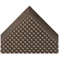 This heavy-duty outdoor scraper mat is constructed of rubber with a smooth top drainage surface and beveled edge. Measuring 4 ft x 6 ft with a 1/2 in thickness, it is designed for use at building entrances to remove dirt and moisture from foot traffic.
