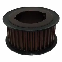 This bushed timing pulley features a black oxide finish and is designed for use with Polychain® GT® Carbon™ belt series. It accommodates a 2517 taper lock bushing and is suitable for power transmission systems requiring precise synchronization, such as packaging, material handling, and automation equipment