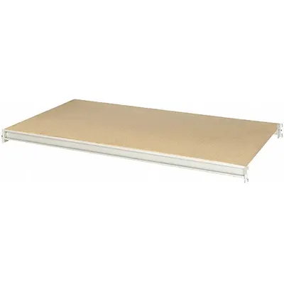 HALLOWELL Bulk Rack Shelf Kit 48x24x3-1/8 in, Particleboard Decking, Light Gray - Particleboard Decking Bulk Rack Shelf Kits
