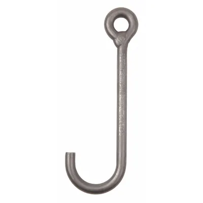 PEERLESS J-Hook: 2,250 lb Working Load Limit, 80 Hook Grade, Alloy Steel - Low-Profile J-Hooks for Lifting