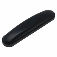 This vinyl upholstered armrest pad is a replacement component for wheelchairs, providing arm support. It measures 10 1/4 inches in overall length and includes mounting screws for installation. Compatible with Invacare brand wheelchairs