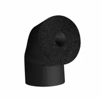 Oil-Resistant Buna-N Foam Rubber Insulation: 90° Elbow, 2 in Thick, 4 1/8 in ID, Buna-N Rubber/PVC (MPN 801-LRE-200418)