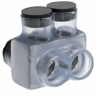 POLARIS Multitap Connector: 2 Port, Double-Sided Entry, 6 AWG – 350 kcmil Wire Size - Dry-Location Double-Sided Entry Multitap Connectors