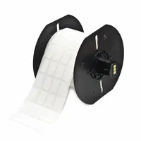 Wraparound Label: 3/4 in x 1/2 in, Vinyl, Black on White, For 6 AWG to 0 AWG Wire Gauge (MPN B33-68-498)