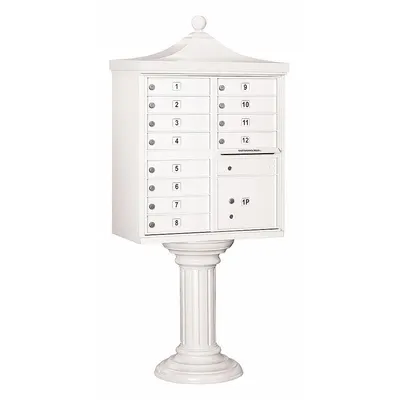 SALSBURY INDUSTRIES Cluster Box Unit: CBU, 13 Doors, Horizontal, 71 3/4 in H x 31 in W x 18 1/2 in D - Multi-Unit Mailboxes