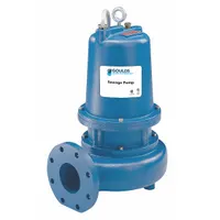 GOULDS Sewage Ejector Pump: Cast Iron, Three Phase, 1 1/2 hp, 200V AC, 2 1/2 in Max. Dia. Solids (MPN WS1538D3)