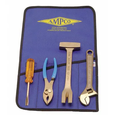 AMPCO Nonsparking Tool Kit: 4 Total Pcs - Standard Nonsparking Tool Sets