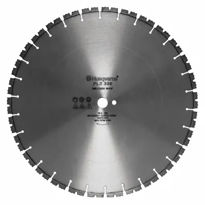 HUSQVARNA FLX 230 18 Diamond Saw Blade, 18 in, 1 in Arbor, Wet, Segmented - Concrete & Asphalt-Cutting Blades